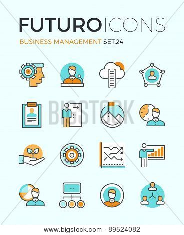 Business Management Futuro Line Icons