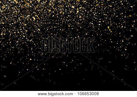 Gold glitter texture vector.