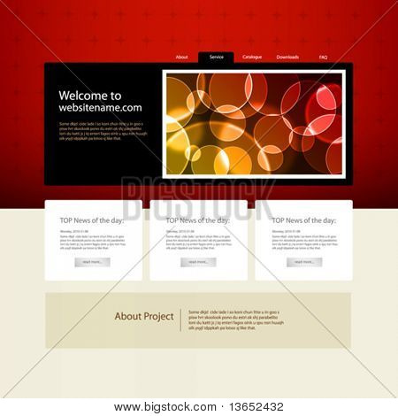 Web site design template, vector.