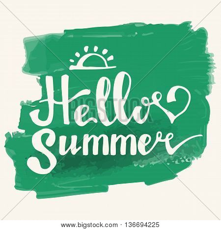 Hello Summer. Summer Season. Summer Wallpaper. Summer Time. Happy Summer. Summer Day. Summer Design. Summer Vector. Summer Text. Summer Lettering. Summer Art. Summer Watercolor. Summer Decoration.