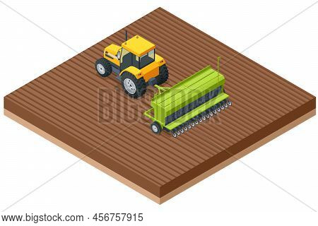 Isometric Agricultural Cultivator. A Cultivator Is A Piece Of Agricultural Equipment Used For Second