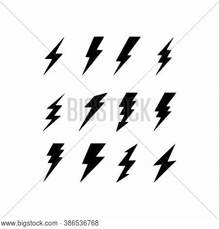 Lightning Bolt Vector Icon. Flash Icon. Bolt Of Lightning Vector. Streak Of Light Sign. Electric Bol