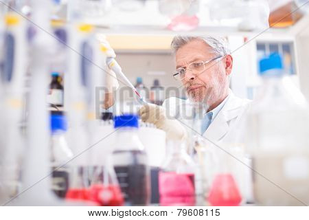 Life scientist researching in the laboratory.