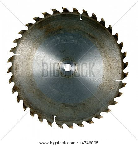 Circular saw blade isolated over white background