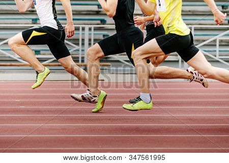 Legs Men Athletes Runners Running Race Sprint In Athletics