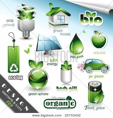 Eco Design Elements and Icons