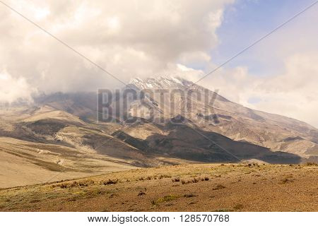 Chimborazo Volcano Is A Currently Inactive Strato Volcano In The Cordillera Occidental Range Of The Andes