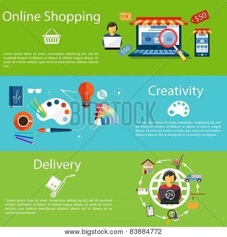 Internet shopping, creativity and delivery