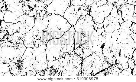 Cracked Earth Desert Texture. Cracked Earth, Desert Texture Abstract Vector Background. Grunge Crack