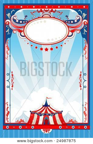 Circus poster with space for text