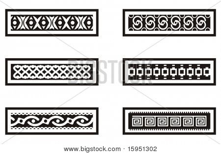 A set of Mexican ornamental designs.