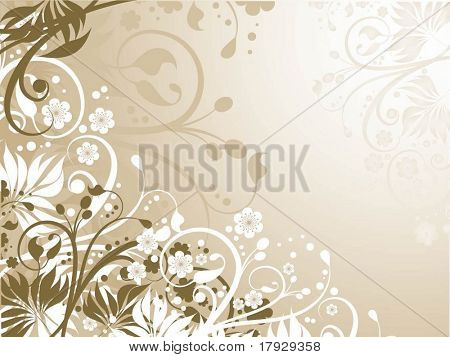 Floral chaos - vector