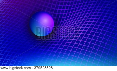 Gravity, Gravitational Waves Concept. Physical And Technology Background. Design With Gravity Grid A