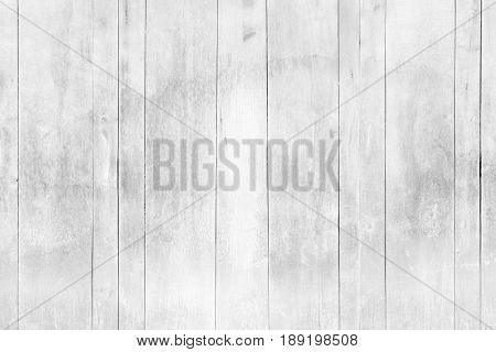 Abstract Surface White Wood Table Texture Background. Close Up Of Dark Rustic Wall Made Of White Woo