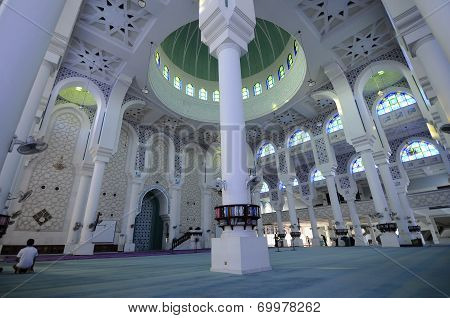 Interior of Sultan Ahmad Shah 1 Mosque in Kuantan