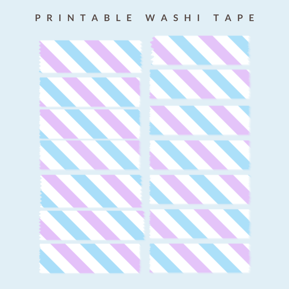 washi tape printable stickers aesthetic scrapbook design