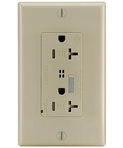 20-Amp, 125-Volt, Duplex Decora Tamper-Resistant Surge Protective Receptacle, LED Indicator Light, Audible Alarm, T7380 - Leviton - 2