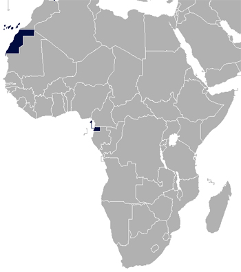 Map Of Spanish Speaking Countries In Africa