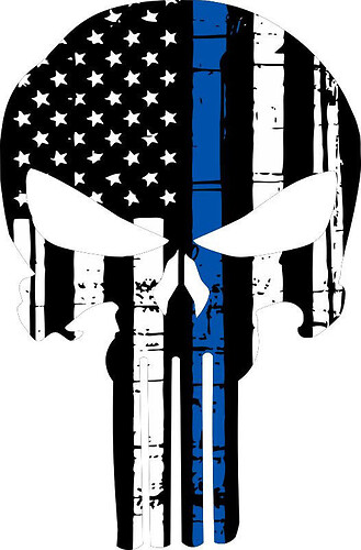 Punisher Skull American Flag Military Decal Sticker Graphic