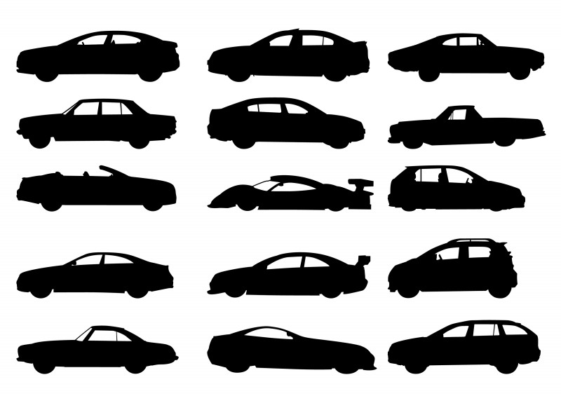 Old Car Silhouette SVG