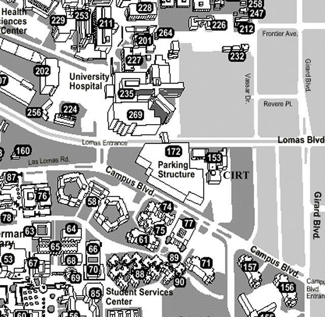 UNM Central Campus Map