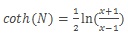 Formula for hyperbolic arccotangent