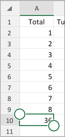 Use Autosum To Sum Numbers Office Support