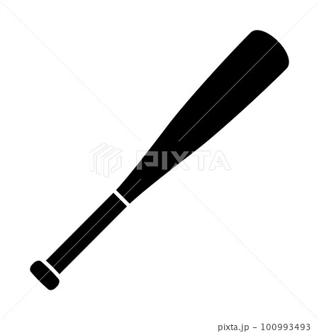 Baseball Bat Vector Silhouette