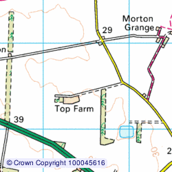 1:50,000 Modern Day Landranger(TM) Map © Crown Copyright