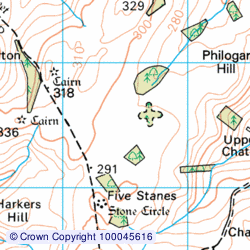 1:50,000 Modern Day Landranger(TM) Map © Crown Copyright