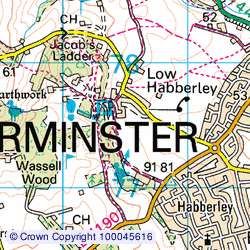 1:50,000 Modern Day Landranger(TM) Map © Crown Copyright