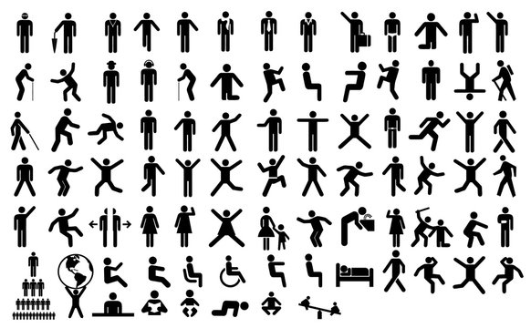 Set people pictogram