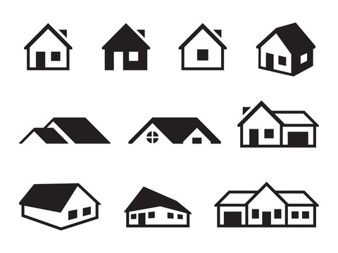 Houses icons set