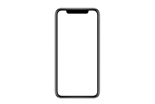 Smartphone similar to iphone xs max with blank white screen for Infographic Global Business Marketing Plan , mockup model similar to iPhonex isolated Background of ai digital investment economy. HD