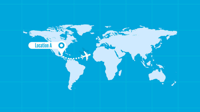 Flight Map Infograph