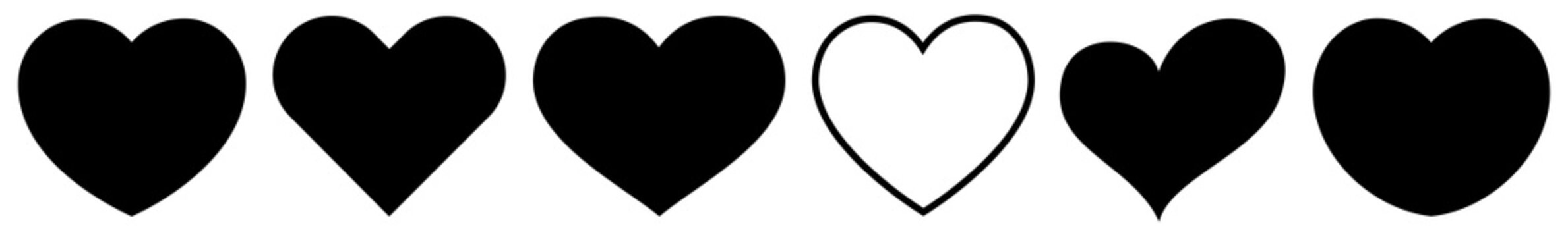 Heart Black | Love | Logo | Variations