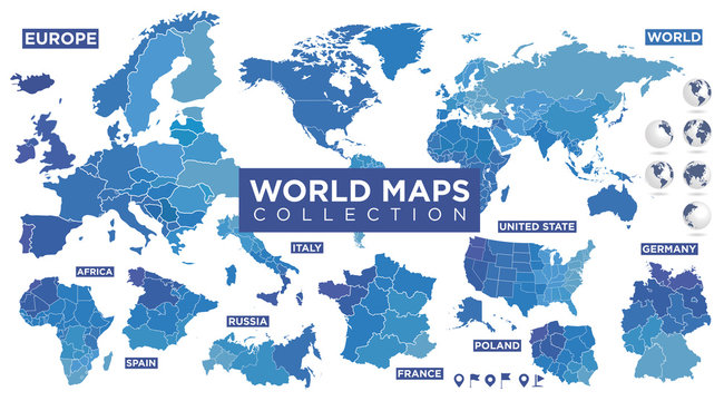 World map with countries