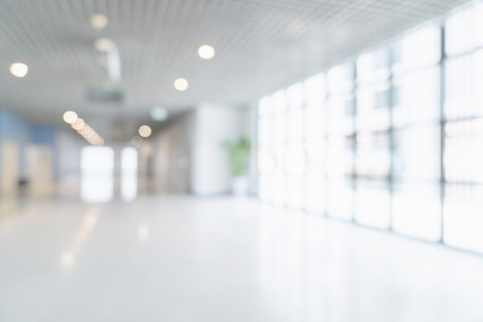 blur image background of corridor in hospital or clinic image