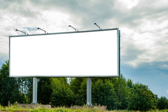 Huge billboard mockup in the park