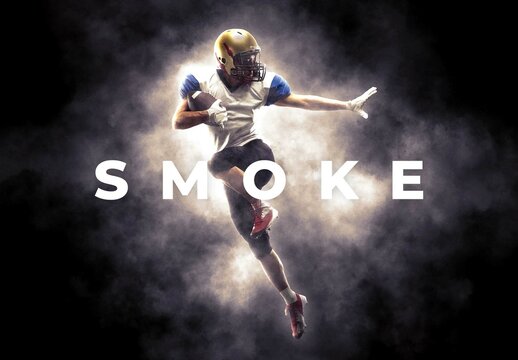 Smoke Explosion Photo Effect Mockup