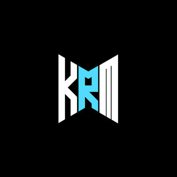 KRM letter logo creative design. KRM unique design