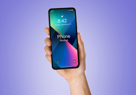 Phone Mockup in a Hand