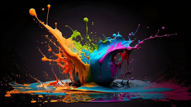 Paint Splash 8k Desktop Wallpaper