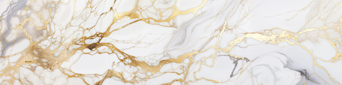 Premium luxury white and gold marble background, golden gilded majestic banner, hd