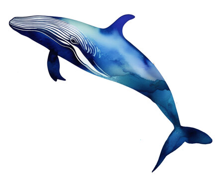 Illustration of A humpback whale silhouette on a white background with a landscape of the seabed and coral reefs inside and with the symbol of World Oceans Day. Silueta de ballena jorobada