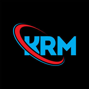 KRM logo. KRM letter. KRM letter logo design. Initials KRM logo linked with circle and uppercase monogram logo. KRM typography for technology, business and real estate brand.