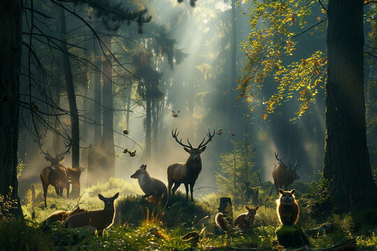 animals in the forest