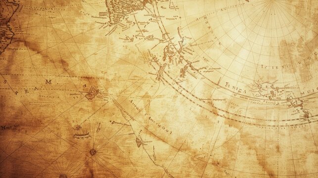 Vintage old sea map background