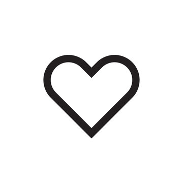 heart icon outline stroke vector eps