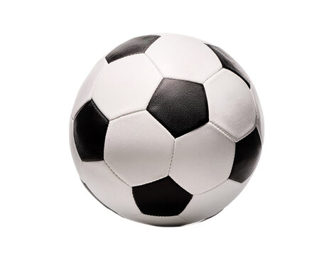 Soccer football ball isolated cutout on transparent background, 3d illustration.